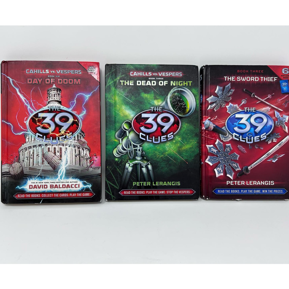 Scholastic Books The 39 Clues Day of Doom, The Dead of Night & The Sword Thief
